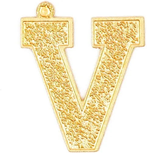 Miniatura 6 de Bright Creations Dijes de letras con iniciales, paquete de 26, cobre chapado en oro para hacer joyas de oro