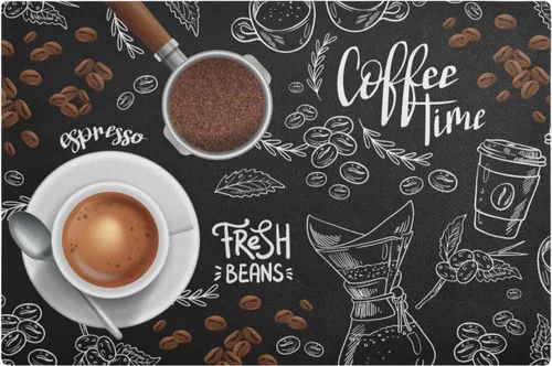 Miniatura 43 de Tapete de café para cafetera, tapete con respaldo absorbente antideslizante para encimera de cocina, de secado rápido, lavable, de secado de platos