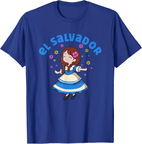 Miniatura 20 de Camiseta de mujer hispana con bandera salvadoreña de El Salvador Orgullosa, Negro