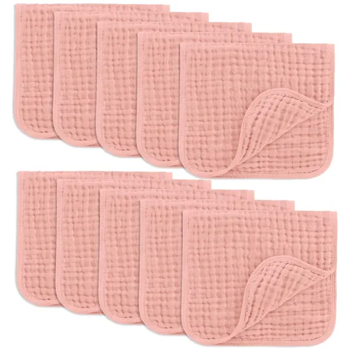 Miniatura 20 de Comfy Cubs - Paquete de 6 paños de muselina para eructos, 20 x 10 pulgadas, grandes, de 6 capas, 100 % algodón ultra absorbente para babeo