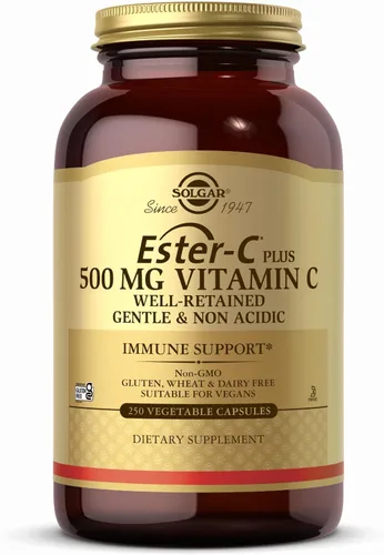 Miniatura 7 de Solgar Ester-C Plus 500 mg de vitamina C (complejo de ascorbato) – 100 cápsulas vegetales, paquete de 2 – Antioxidante y apoyo inmunológico – Sin