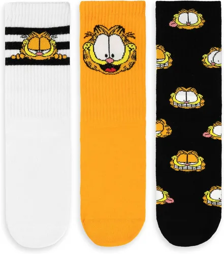 Miniatura 7 de Garfield Calcetines 3 Pack Adultos Unisex Gato Película Multicolor Calzado