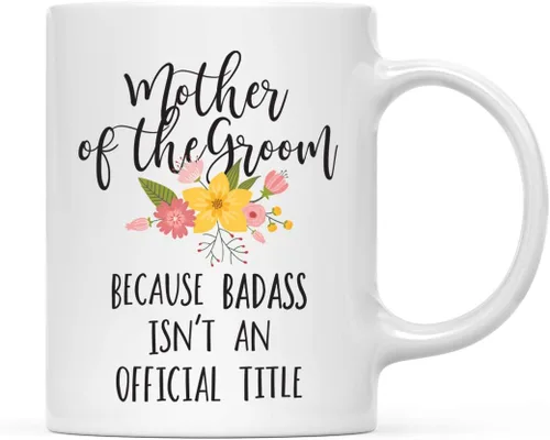 Miniatura 21 de Andaz Press Taza de café de 11 onzas, regalo de broma, tía porque Badass no es un título oficial, gráfico floral, 1 paquete