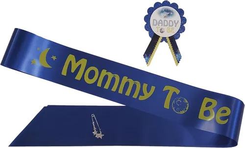 Miniatura 6 de Alfileres Galaxy Baby Shower para que la familia los use en el género revelan el espacio exterior con temática de cohetes It's a Boy Sprinkle