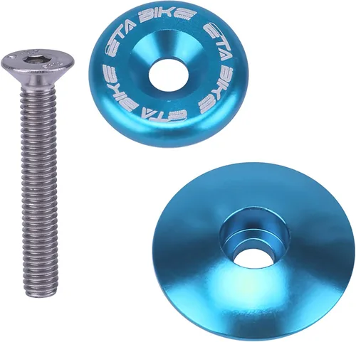 Miniatura 5 de Cubierta superior para auriculares de bicicleta, tapa superior de aleación de aluminio, cubierta de tubo superior, tapa de botella de cerveza