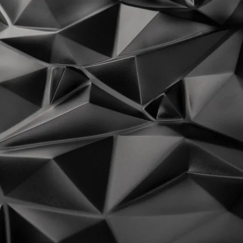Miniatura 67 de Art3d Panel de Pared de Diamante 3D de PVC Dentado a Juego-Negro Mate, para Decoración Interior Residencial y Comercial Diamante mate negro