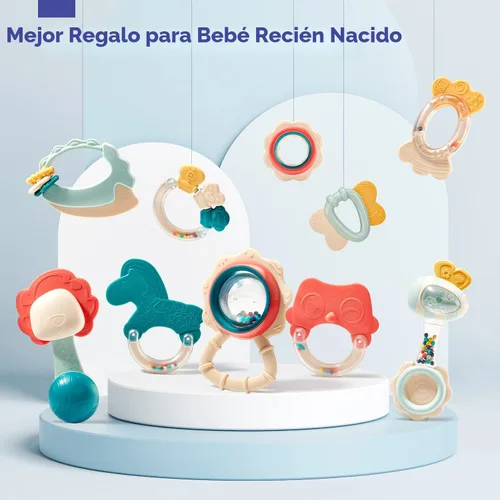 Miniatura 9 de hahaland Juguetes para bebés de 0 a 6 meses, sonajeros para bebés, juguetes para dentición de 3 a 6 meses, juguetes para bebés recién nacidos de 6 a