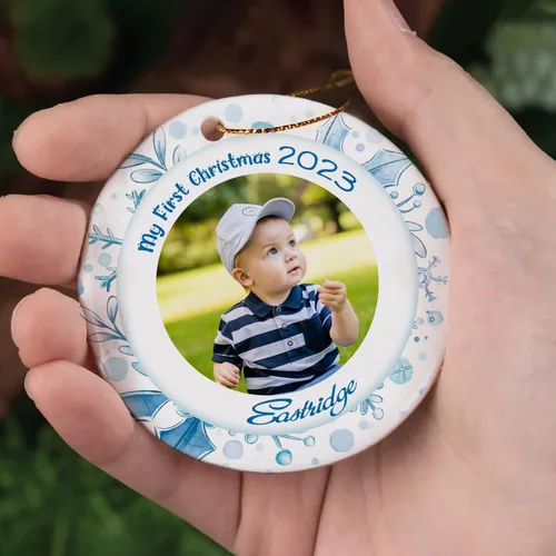 Miniatura 2 de Adornos de Navidad personalizados con foto, adorno de recuerdo personalizado con nombre de bebé, nuevo regalo de bebé, recuerdo de bebé
