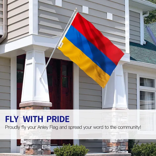 Miniatura 2 de ANLEY Fly Breeze - Bandera de Armenia de 3 x 5 pies, color vivo y a prueba de decoloración, cabecera de lona y doble costura, banderas