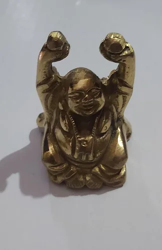 Miniatura 4 de PARIJAT HANDICRAFT Figuras de estatua de Buda sonriente de latón, escultura colectiva, decoración del hogar, figura coleccionable para decoración