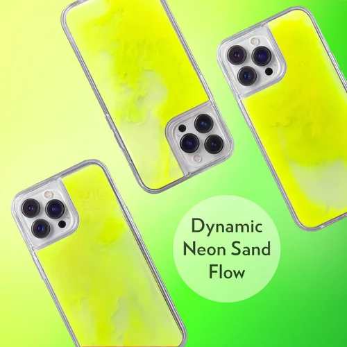 Miniatura 2 de SteepLab Flowing Neon Sand - Funda líquida para iPhone 13 Pro Max (2021, 6.7 pulgadas), protección de cuerpo completo con bisel elevado