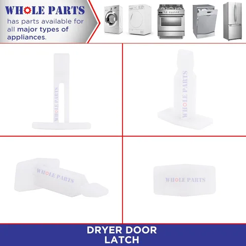 Miniatura 5 de Pestillo de puerta de secadora Whole Parts mejorado # 00491673 – Reemplazo y compatible con algunos secadores Bosch – Reemplaza AP3740824, 1107391