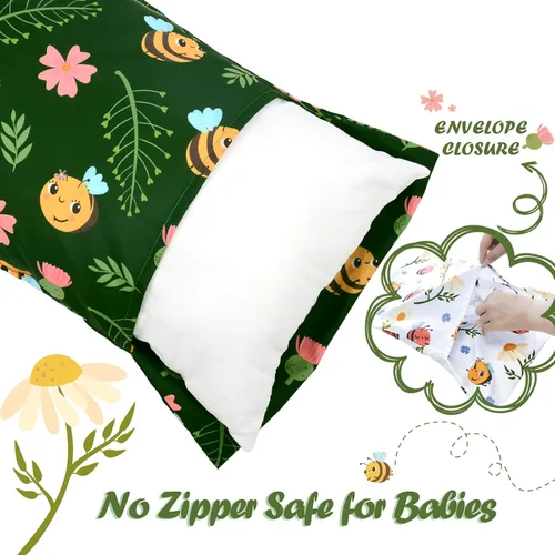 Miniatura 15 de UOMNY - Juego de 2 fundas de almohada para niños, 100 % algodón, funda de almohada, para almohadas de 5.1 x 7.1 pulgadas Búho