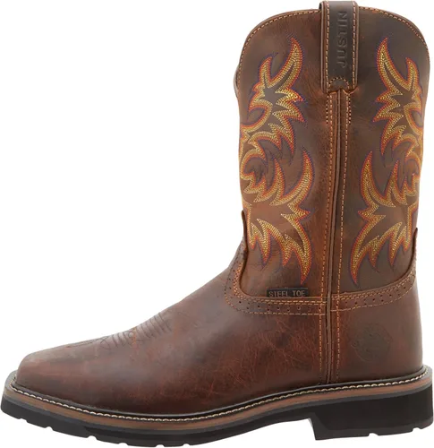 Miniatura 7 de Justin Original botas de trabajo altas con punta cuadrada de acero para hombre