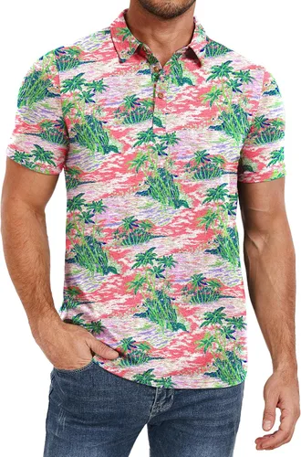 Miniatura 23 de PEGENO Camisetas Polo para Hombre de Manga Corta Camisetas de Golf de Algodón Casual Camisetas Polo de Rendimiento para Hombre