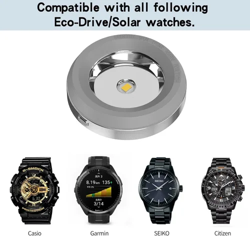 Miniatura 6 de Cargador rápido para reloj solar, base de metal, 9 horas de tiempo apagado, disipación de calor rápida, cargador portátil de energía solar, adecuado