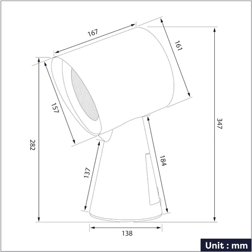 Miniatura 8 de CIARRA Campana extractora portátil, campana extractora de escritorio con ventilador de escape de 2 velocidades, filtro de aluminio desmontable, taza