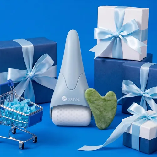 Miniatura 2 de BAIMEI IcyMe - Rodillo de hielo para cara y juego de herramientas faciales Gua Sha, rodillo facial de hielo que reduce la hinchazón, herramientas