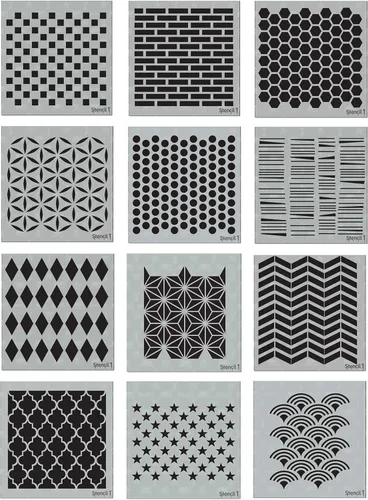 Miniatura 26 de Stencil1 Plantilla pequeña de piel de serpiente de 5.75 x 6 pulgadas – Plantillas reutilizables de calidad duradera para dibujar y pintar