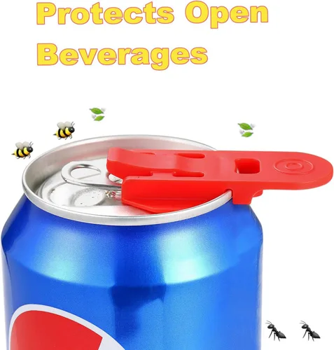 Miniatura 3 de Abrelatas manual fácil, paquete de 6 abridores de latas de cerveza de soda colorida y protector de latas de bebidas, escudos de plástico de alta