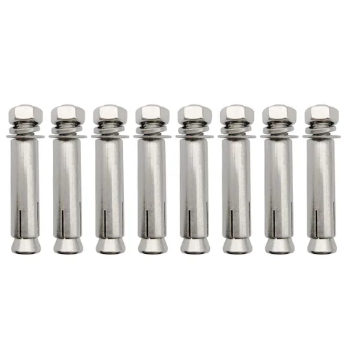 Miniatura 8 de Pernos de expansión, 304 Acero Inoxidable Externo Tuerca Hexagonal Tornillo de Expansión Pernos de Manga Ancla M6x60mm 8Pcs
