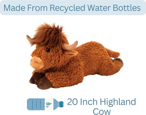 Miniatura 5 de The Petting Zoo Floppy - Peluche de vaca de las tierras altas, regalos para niños, animales salvajes de la vida silvestre Onez, juguete de peluche