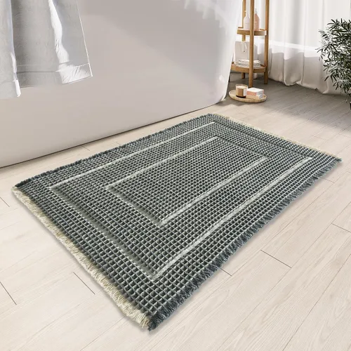 Miniatura 20 de BULULOM Alfombras de Baño Boho, Alfombra de Baño Waffle Mejorada, Alfombras de Baño Súper Absorbentes Antideslizantes, Alfombras Lavables a Máquina