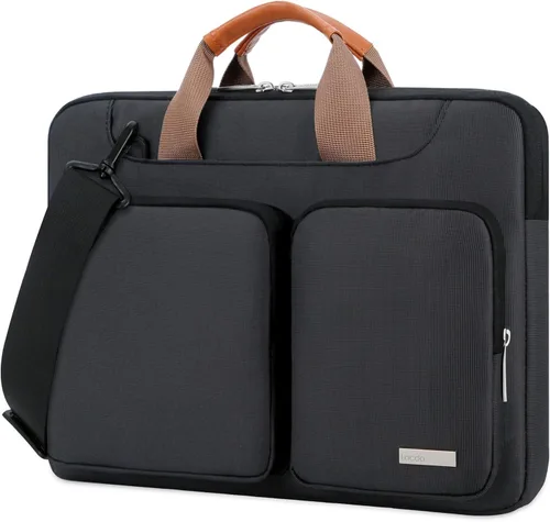 Lacdo Bolsa de hombro protectora para laptop de 360°, funda para portátil de 14 pulgadas para HP Lenovo, Dell, Asus Asus Acer Chromebook 14, HP Negro