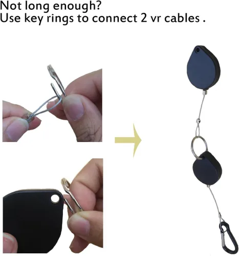 Miniatura 3 de (6 Sets) Orzero VR Cable Management Compatible for Quest 3S/Quest 3/Quest 2/Quest/Rift S/Valve Index/HTC Vive/Sony PlayStation or Other Wired PCVR