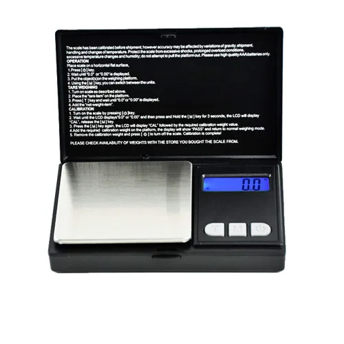 American Weigh Scales Báscula de bolsillo portátil compacta de la serie MAX, escala de gramos para alimentos pequeños, escala de joyería, 24.69 oz x