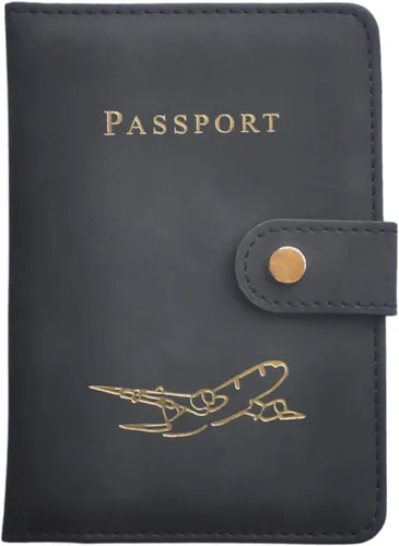 Soporte para pasaporte con múltiples ranuras para tarjetas, funda para pasaporte con bloqueo RFID, elegante diseño unisex para hombres y mujeres,