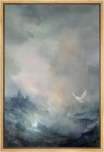 Miniatura 41 de SIGNFORD Lienzo enmarcado para pared, pinos sepia, bosques, bosques, naturaleza, ilustraciones de área silvestre, arte digital, arte moderno
