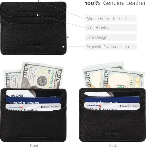 Miniatura 3 de Grande-3633 Fundas para Tarjetas, Negro, Minimalista