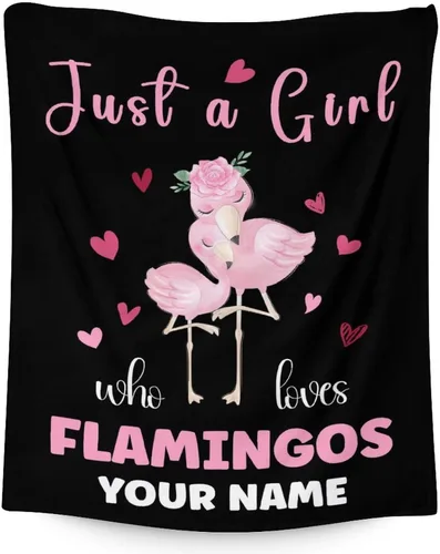 Miniatura 11 de Manta de flamenco de regalo, 30 x 40 pulgadas, bonita manta para mujeres y niñas, mantas negras suaves y peludas para sofá y oficina