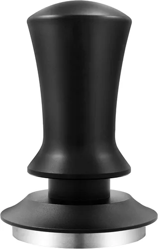 K COOL Tamper de café, manipulador de café expreso, manipulador de barista prémium con resorte calibrado, base de acero inoxidable 100% plana para