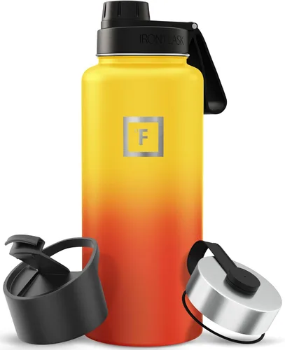 Miniatura 127 de IRON °FLASK Frasco de hidratación para acampar y senderismo con pajilla, botella de agua deportiva de acero inoxidable con aislamiento de boca