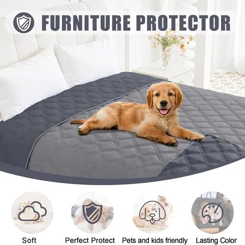 Miniatura 8 de Smiry Manta impermeable para cama de perro de 30x70, suave manta reversible para mascotas, lavable, a prueba de fugas, cubierta para gatos y perros