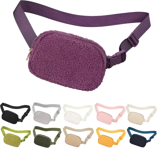 Miniatura 214 de Riñonera cruzada para mujeres y hombres, bolsa para cinturón para senderismo con correa ajustable, riñonera para correr, entrenamiento, deportes