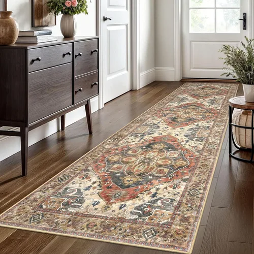 Miniatura 107 de SIILOOM Alfombra lavable de 2 x 3 pies, alfombra suave color taupe ceniza para entrada, tapete antideslizante para puerta de interior, tapete