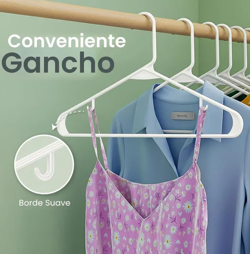 Miniatura 5 de Utopia Home Perchas de plástico, paquete de 50 – Percha de ropa que ahorra espacio – Organizadores de armario duraderos y fuertes y almacenamiento