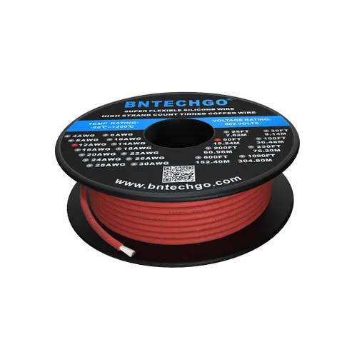 Miniatura 19 de BNTECHGO Carrete de alambre de silicona calibre 12, 50 pies, color marrón, flexible, 12 AWG, alambre de cobre estañado trenzado