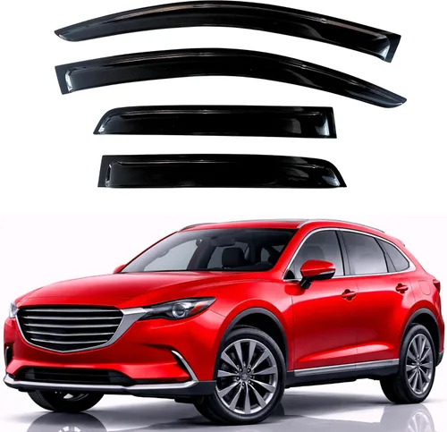 Miniatura 184 de KPY Visor de ventana compatible con Hyundai Tucson 2021-2025, 4 piezas de deflector de ventilación para ventana lateral, estilo Mugen, protector