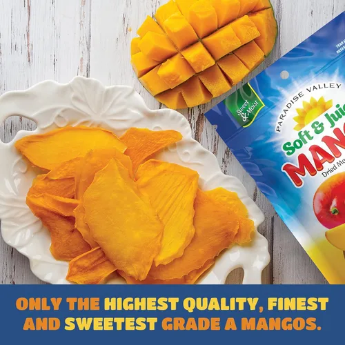 Miniatura 7 de Rebanadas de mango seco sin azúcar, textura deliciosa, suave y jugosa, mango seco con bajo contenido de azúcar, mangos naturalmente madurados