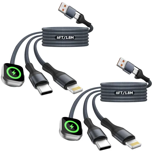 Miniatura 29 de Cruise Essentials - Cable de carga múltiple 3 en 2 para iPhone Watch Charger/iPhone 17/IP, iWatch Charger, Travel Camping Essentials compatible