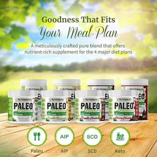 Miniatura 3 de Paleo Perfection - Polvo de proteína de colágeno de carne de res alimentada con pasto de chocolate doble sin estevia - Paleo, Keto, SCD, AIP