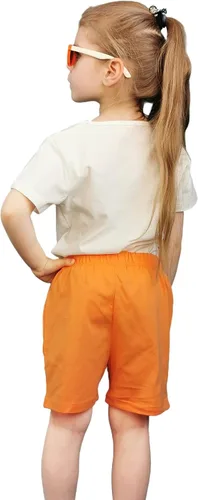 Miniatura 4 de Bumeex Conjunto de ropa de verano para niñas pequeñas con top y pantalones cortos de algodón