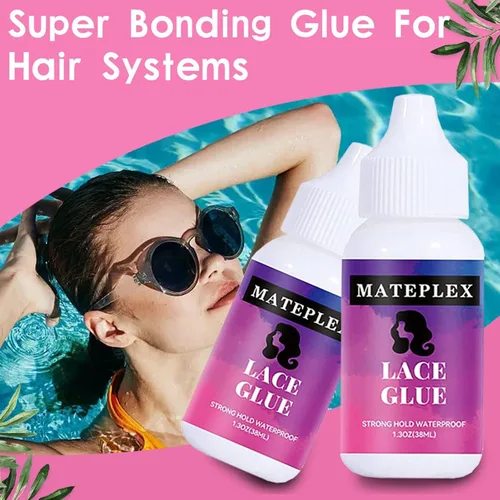 Miniatura 7 de Pegamento para el cabello para pelucas de encaje frontal, pegamento adhesivo para peluca de encaje invisible, impermeable, reemplazo de cabello