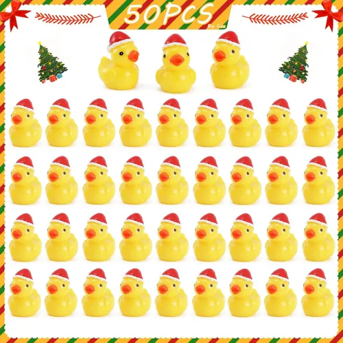 Miniatura 3 de 50 mini patos de resina, mini patos de Navidad, figuras de pato en miniatura para manualidades, casa de muñecas, decoración del jardín, decoración