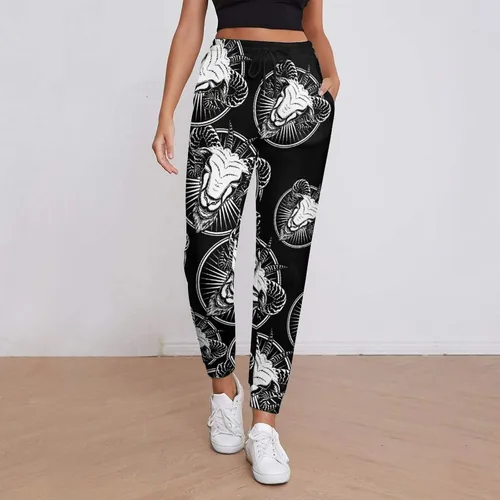 Miniatura 2 de Baphomet Head Womens Sweatpants High Waisted Jogger Pants Trousers with Pockets