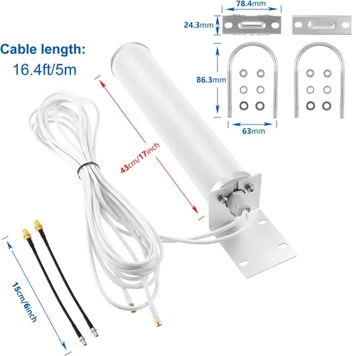Miniatura 3 de Antena MIMO de conector SMA/TS9 de banda ancha 4G LTE 5G para Netgear Nighthawk M5 M6 M6 Pro M7 Pro Aumenta el rendimiento de 4G/5G Verizon AT&T
